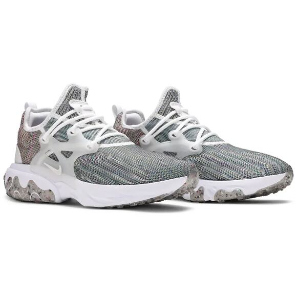 Nike React Presto Flyknit Men\'s Athletic Sneakers White Gum Brown Shoe Size 9 M main image 3